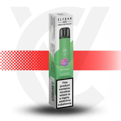 Elf Bar 600 Prefilled Pod Kit - Spearmint | Cloud Vapez UK