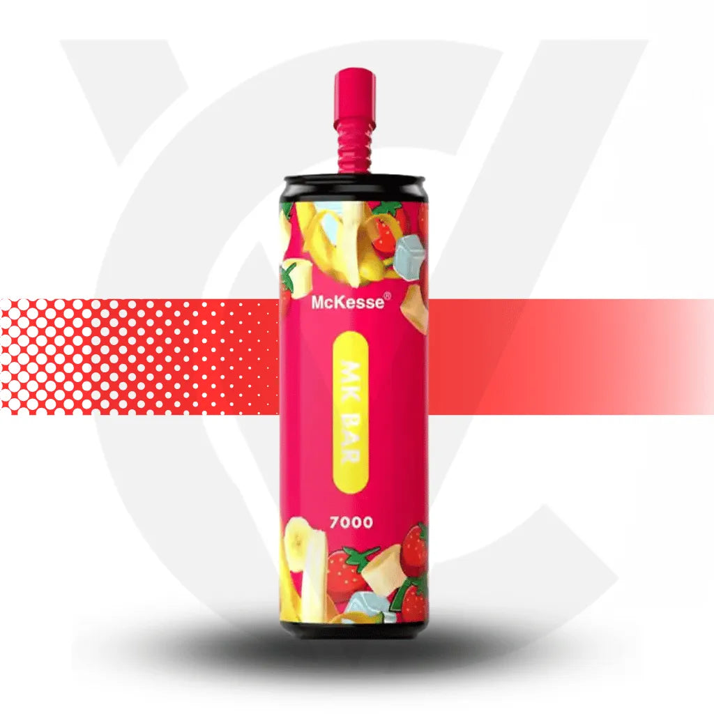 Mckesse Bar 7000 Disposable Vape - Strawberry Banana l Cloud Vapez UK