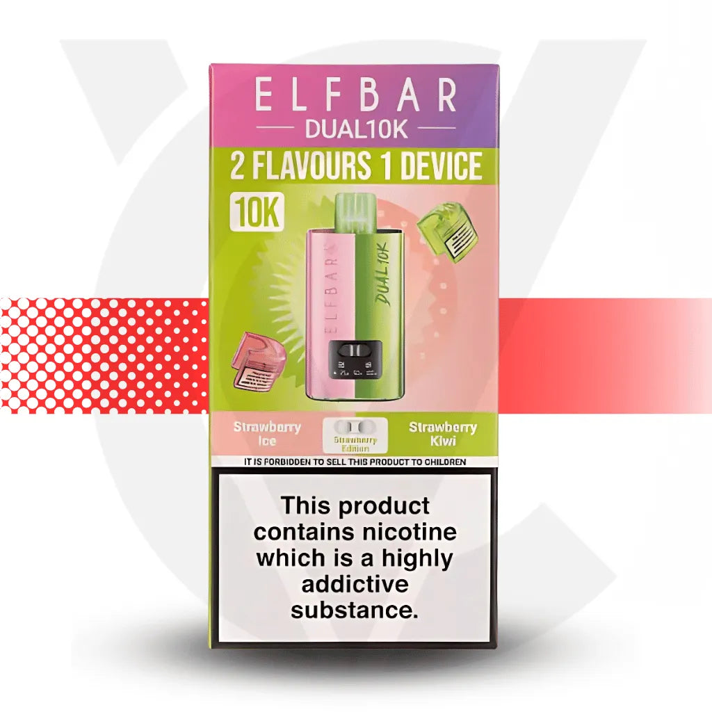 Elf Bar Dual 10K Pod Kit - Strawberry Edition | Cloud Vapez UK
