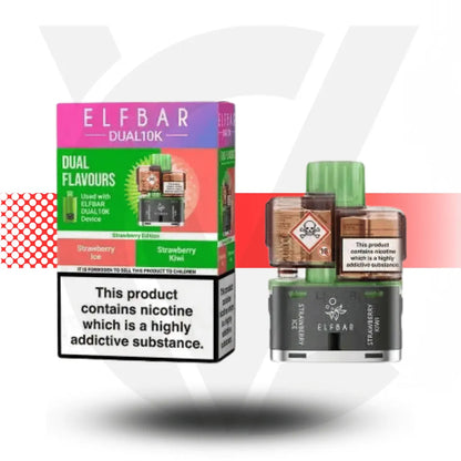 Elf Bar Dual 10K Refill Pack - Strawberry Edition | Cloud Vapez UK