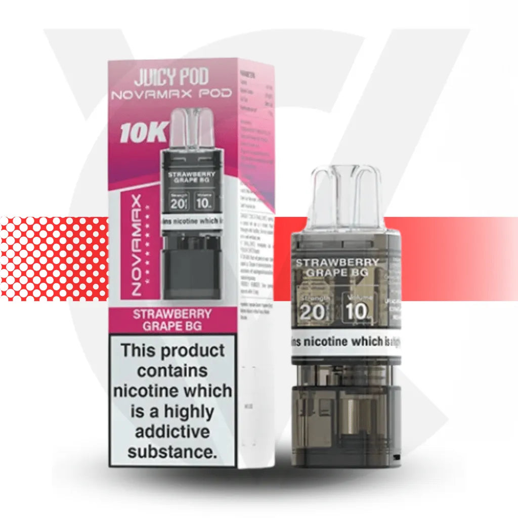 Juicy Pod 10K Novamax Prefilled Pod - Strawberry Grape GB | Cloud Vapez UK
