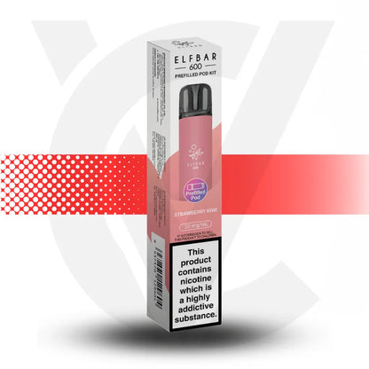 Elf Bar 600 Prefilled Pod Kit - Strawberry Kiwi | Cloud Vapez UK