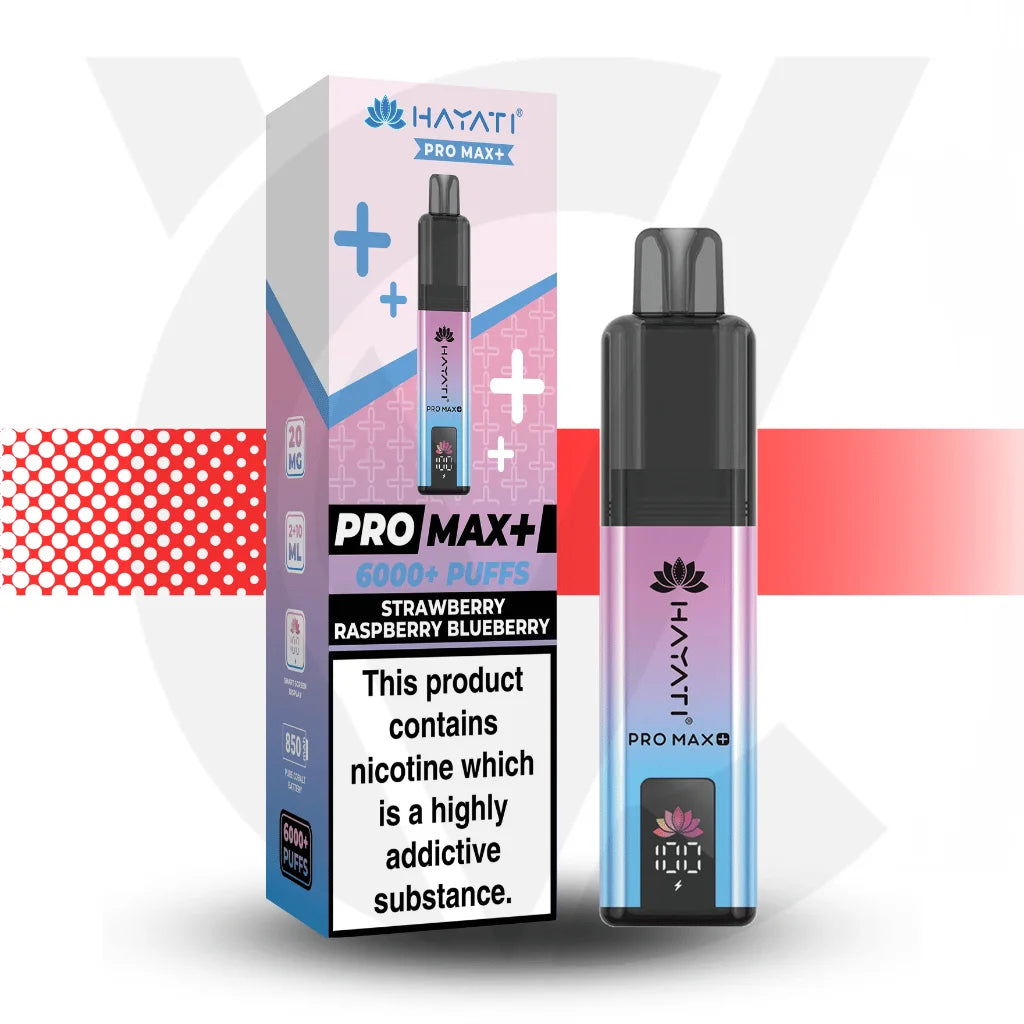 Hayati Pro Max + 6000 Disposable Vape - Strawberry Raspberry Blueberry | Cloud Vapez UK