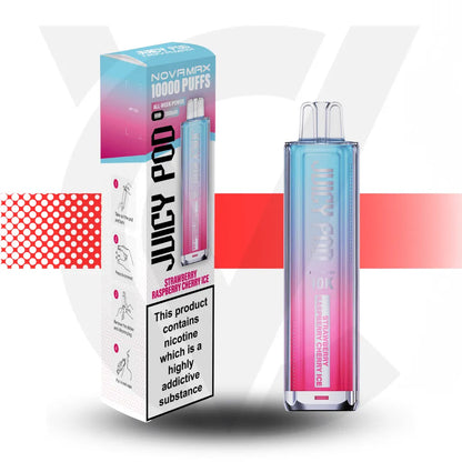 Juicy Pod 10K Prefilled Pod Kit - Strawberry Raspberry Cherry Ice | Cloud Vapez UK
