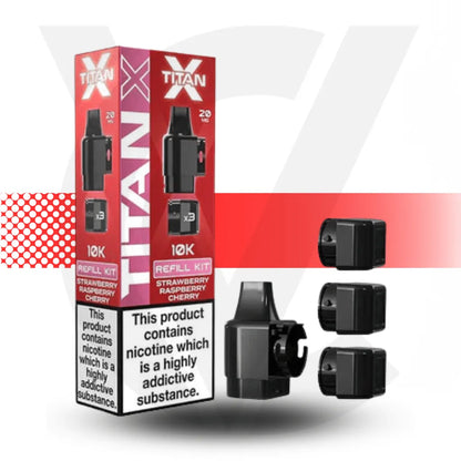 Titan X 10K Prefilled Pod - Strawberry Raspberry Cherry | Cloud Vapez UK