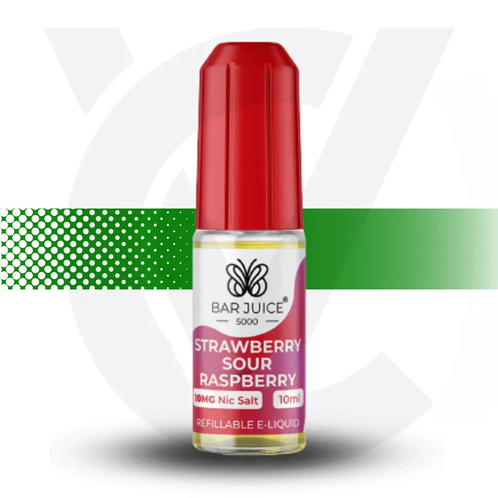 Bar Juice Nic Salt 10MG 10ml - Strawberry Sour Raspberry - Cloud Vapez UK