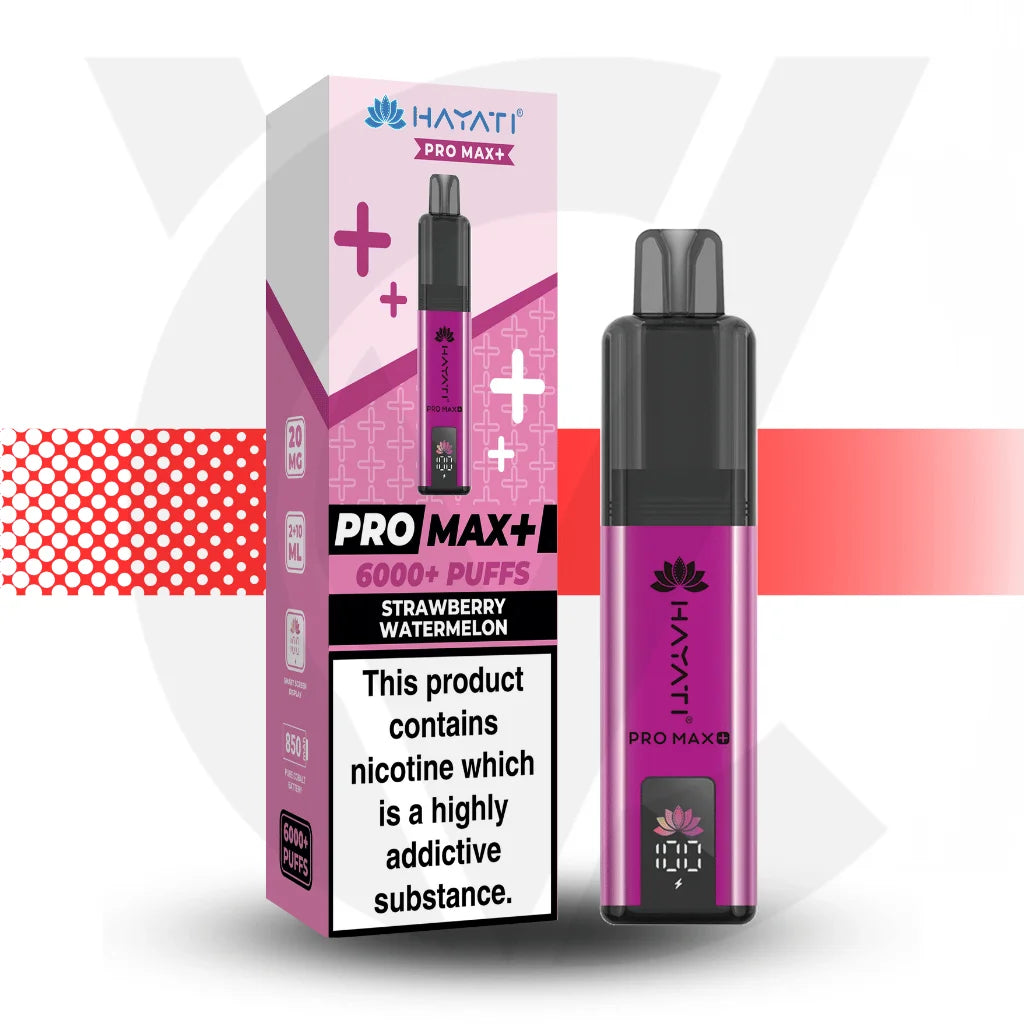 Hayati Pro Max + 6000 Disposable Vape - Strawberry Watermelon | Cloud Vapez UK