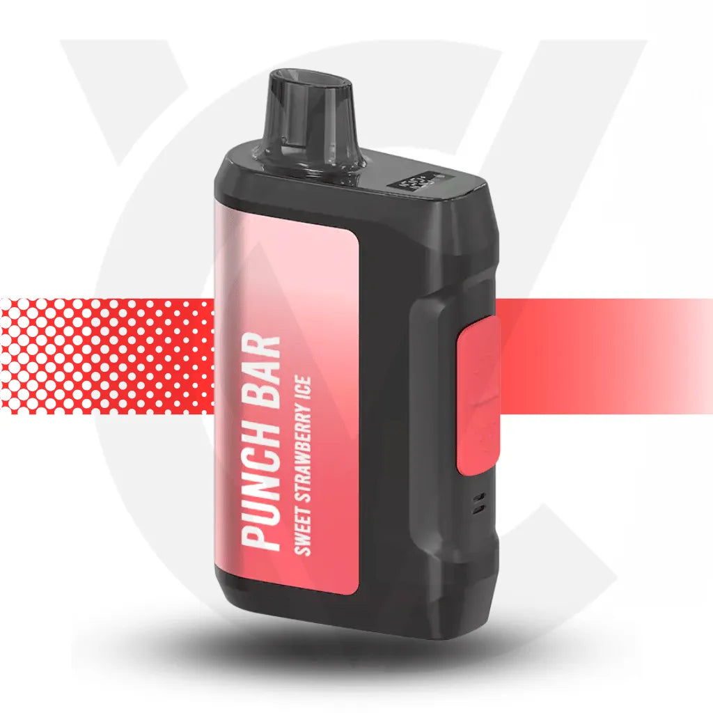 Punch Bar 10K Disposable Vape - Sweet  Strawberry Ice l Cloud Vapez UK