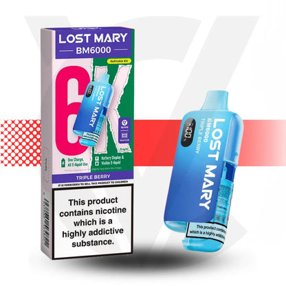 Lost Mary BM6000 Prefilled Pod Kit - Triple Berry | Cloud Vapez UK