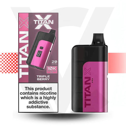 Titan X 10K Prefilled Pod Kit - Triple Berry | Cloud Vapez UK