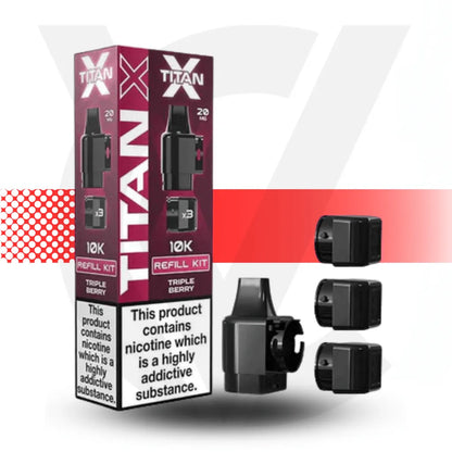 Titan X 10K Prefilled Pod - Triple Berry | Cloud Vapez UK