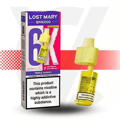 Lost Mary BM6000 Prefilled Pod - Triple Mango | Cloud Vapez UK