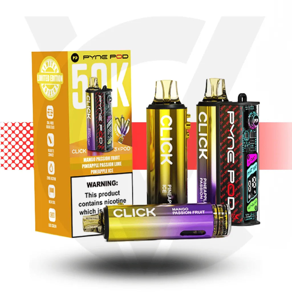 Pyne Pod Click 50K Prefilled Pod Kit | TPD Compliant l Cloud Vapez UK Pyne Pod Click 50K Prefilled Pod Kit | TPD Compliant l Cloud Vapez UK