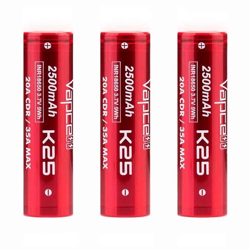 Vapecell K25 2500mAh 18650 Rechargeable Battery