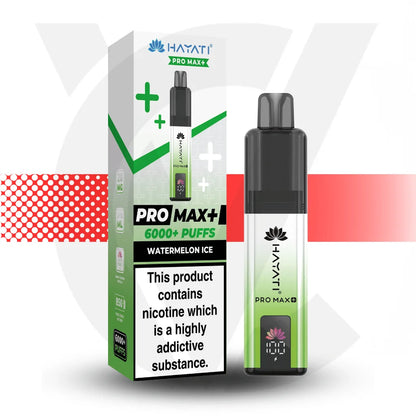 Hayati Pro Max + 6000 Disposable Vape - Watermelon Ice | Cloud Vapez UK