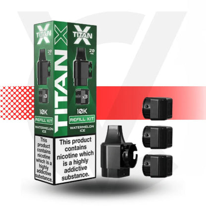 Titan X 10K Prefilled Pod - Watermelon Ice | Cloud Vapez UK