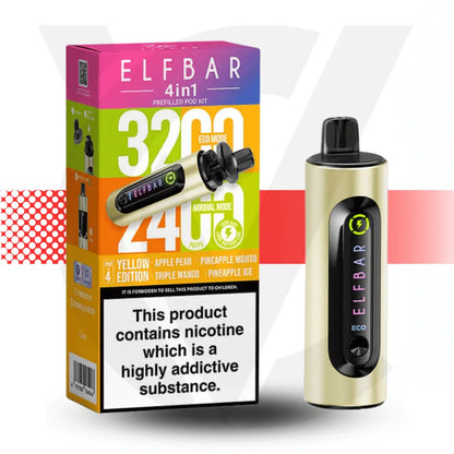 Elf Bar 4 In 1 Prefilled Pod Kit - Yellow Edition | Cloud Vapez UK