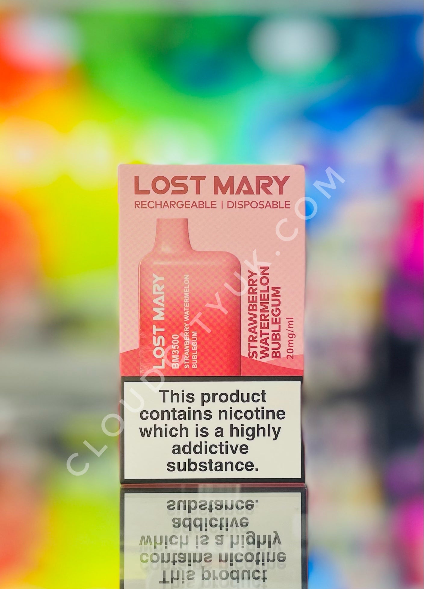 Lost Mary 3500 Disposable Vape Strawberry Watermelon Bubblegum | Cloud City UK.