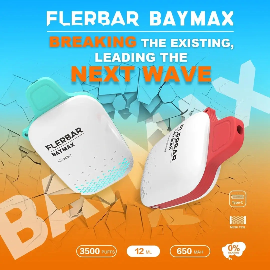 Flerbar Baymax 3500 Puffs Zero Nicotine Disposable Vape | Cloud City UK.